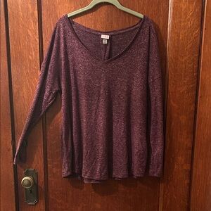 A New Day Long Sleeve V-Neck Top